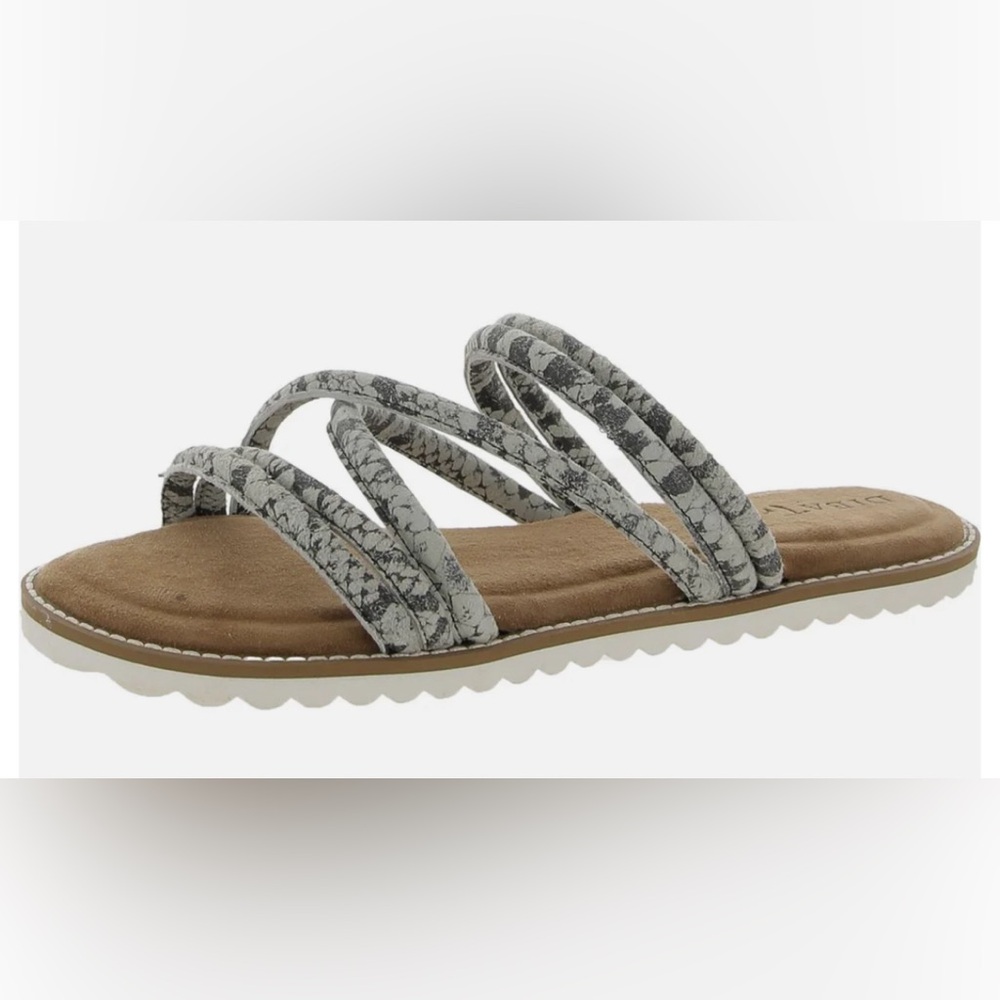 Diba True Cedar Cove Womens Leather Strappy Slide Sandals